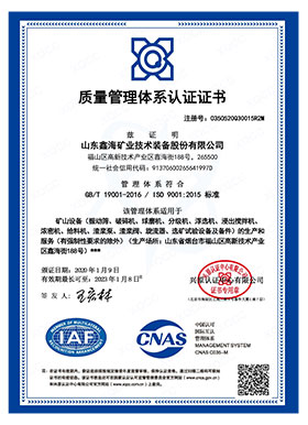 ISO9001:2015 Quality Management System Certification